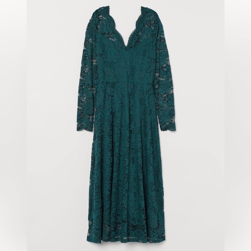 NWT H & M Lace V-Neck Dress size M